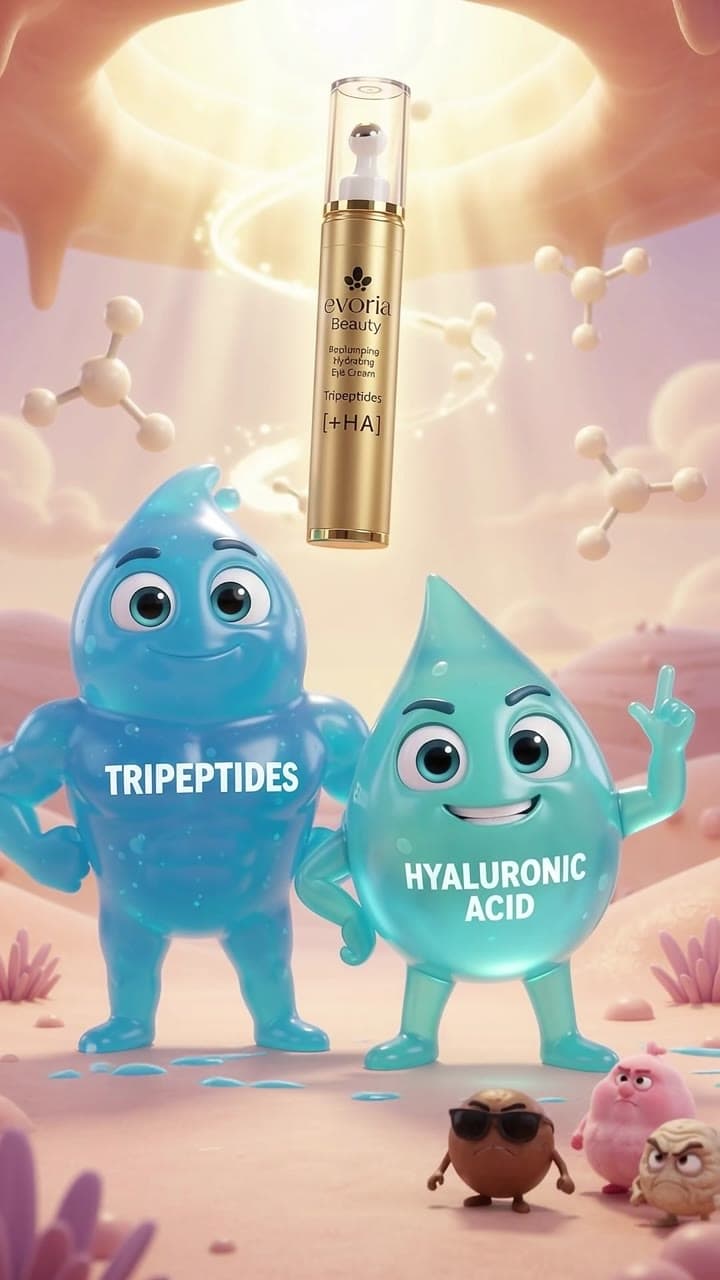 3D animated serum characters for Evoria Beauty